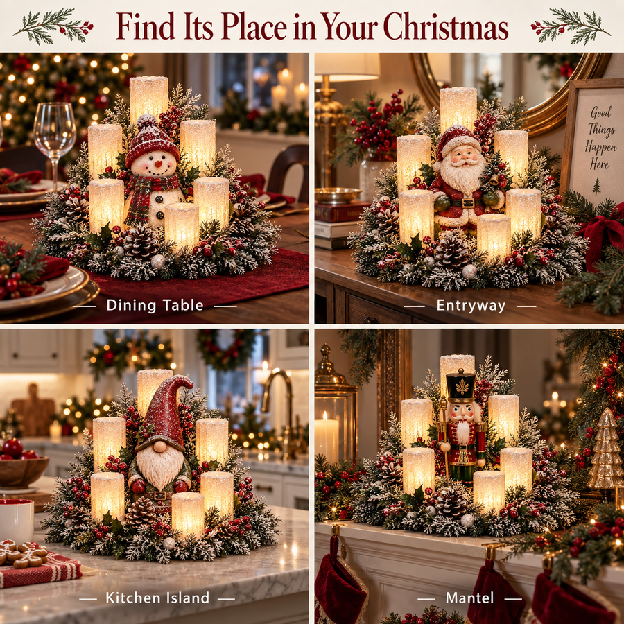 Christmas lighted centerpiece product image, not a customer photo