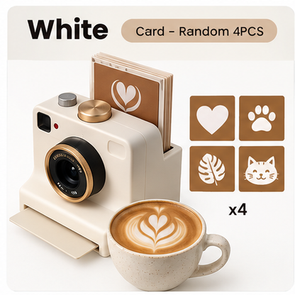 ☕📸 One-Touch Latte Art Camera – 3D Coffee Stencil Printer Kit for Custom Drink Designs ✨