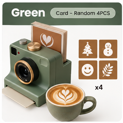 ☕📸 One-Touch Latte Art Camera – 3D Coffee Stencil Printer Kit for Custom Drink Designs ✨