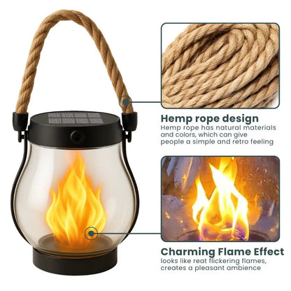 ⭐America 250th Anniversary Sale⭐ - Kaliiqo™ Flickering Flame Solar Lantern Outdoor Lights