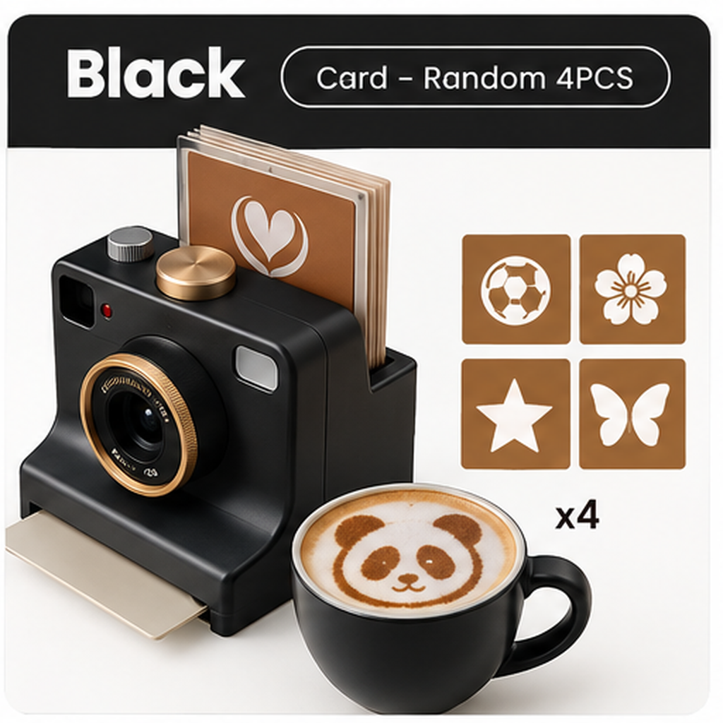 ☕📸 One-Touch Latte Art Camera – 3D Coffee Stencil Printer Kit for Custom Drink Designs ✨