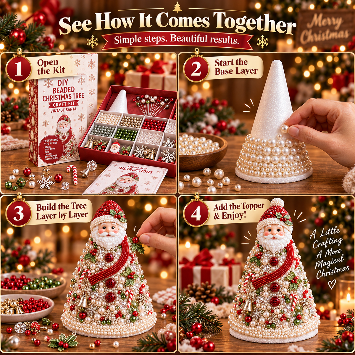 ✨ Last Day — 70% OFF ✨🎄 DIY Beaded Christmas Tree Craft Kit