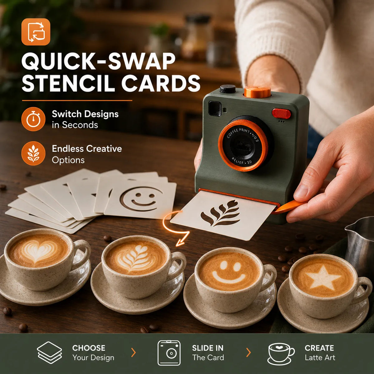 Coffee Stencil Camera Product Details