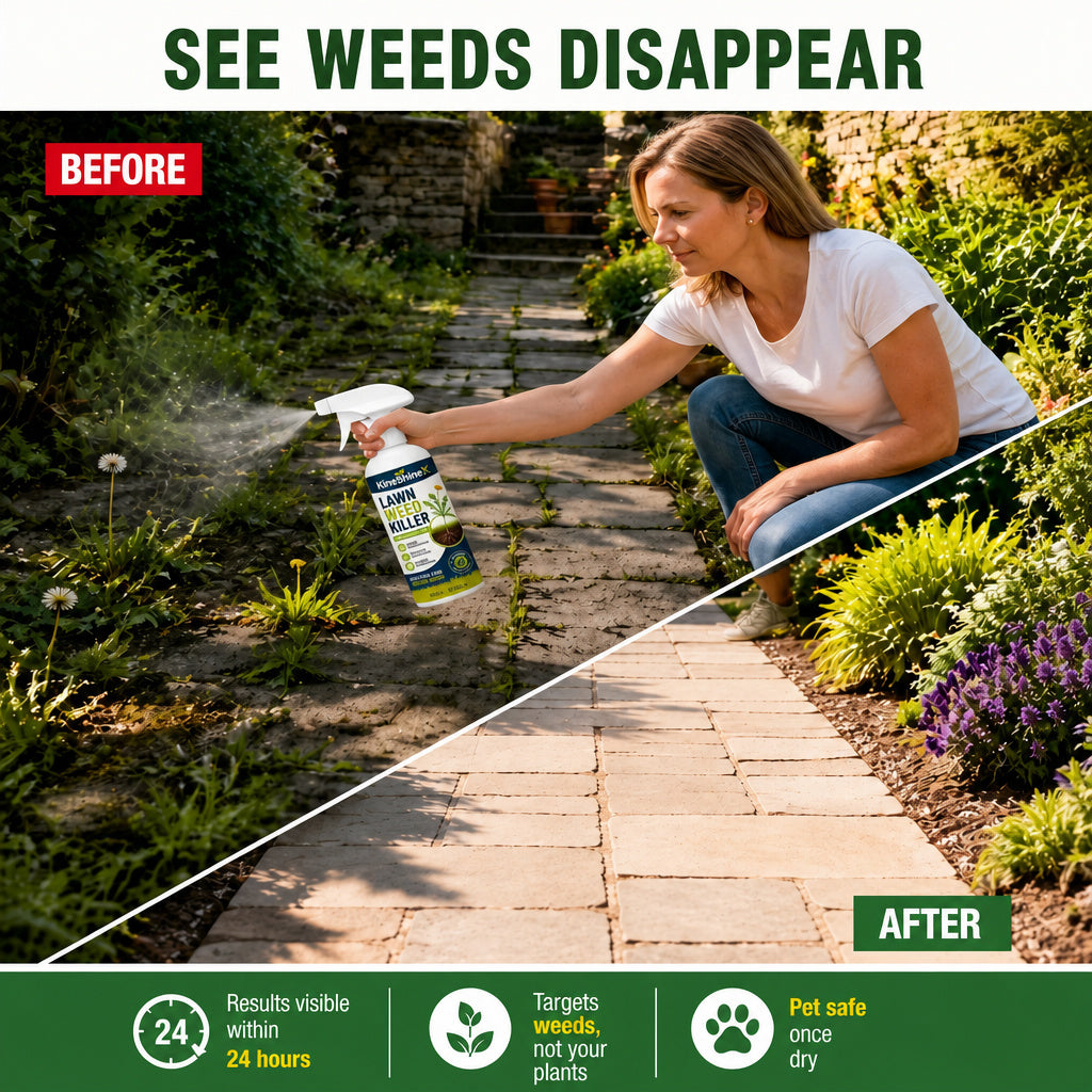 🔥 [Fall Yard Refresh] Easy & Stress-Free Domestic Weed Killer Spray | Fast-Acting Root Remover for Garden & Patio
