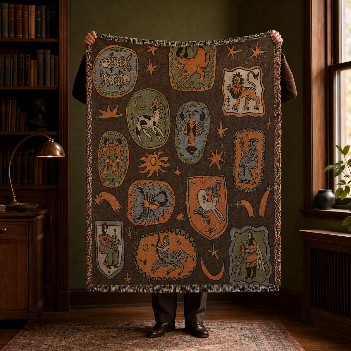 Multi-Function Woven Tassel Blanket, 130x160cm