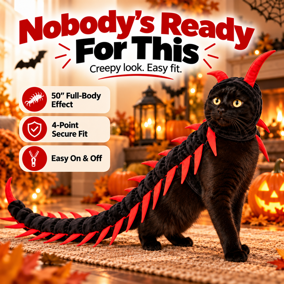 🔥🔥Buy1Get 1 Free Each$19.99🔥—Cat Centipede Costume