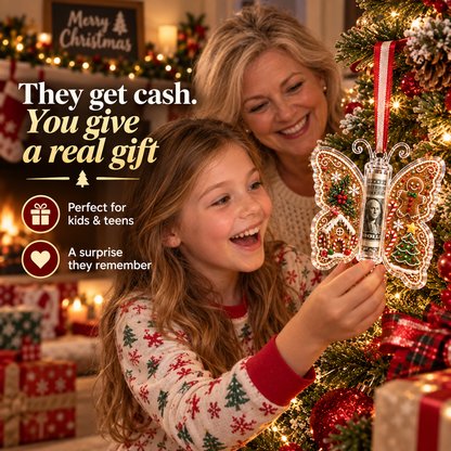 🔥Each$5.99🔥—🦋💵 3D Embossed Butterfly Christmas Cash Gift Ornament – Holiday Money Holder Keepsake 🎄✨