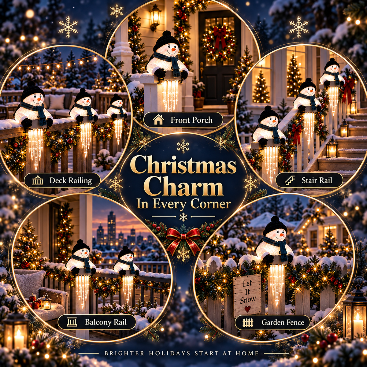 WinterGlow Snowman Icicle Light Decor product image 4