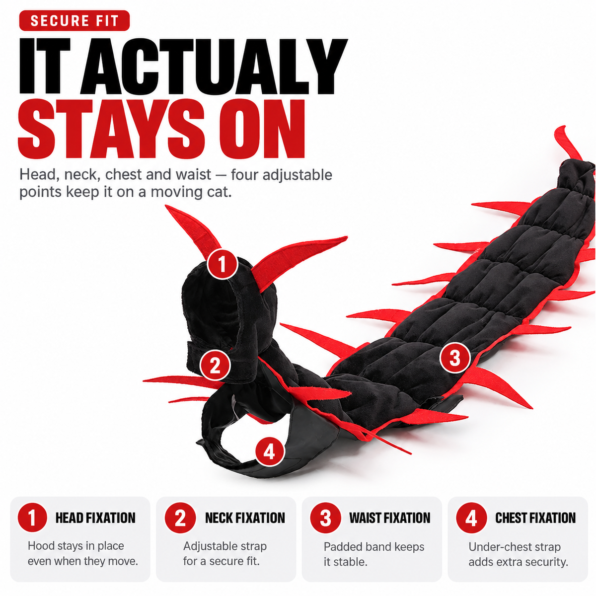🔥🔥Buy1Get 1 Free Each$19.99🔥—Cat Centipede Costume