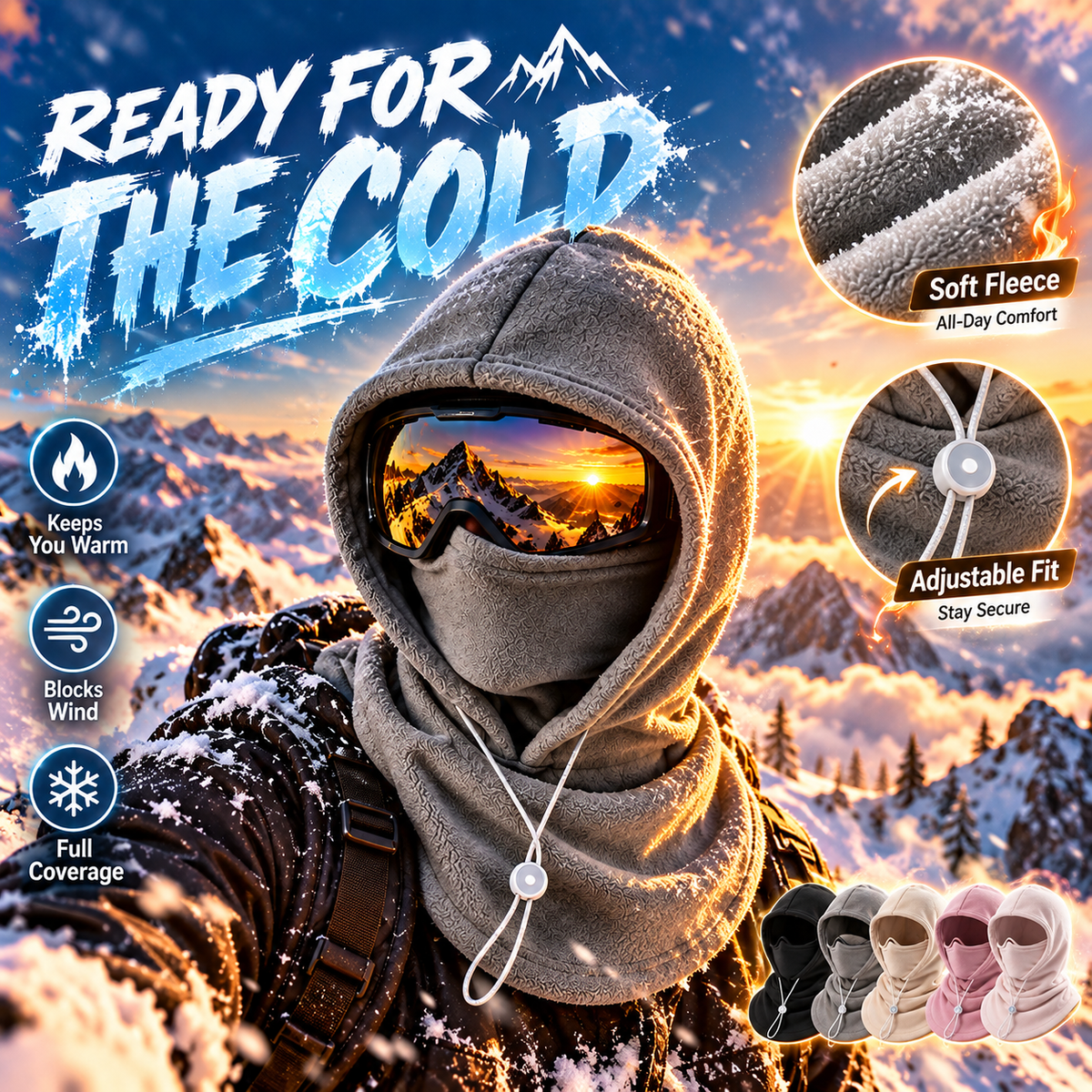 🔥❄️ Ultimate 3-in-1 Winter Balaclava – Head, Face & Neck Coverage