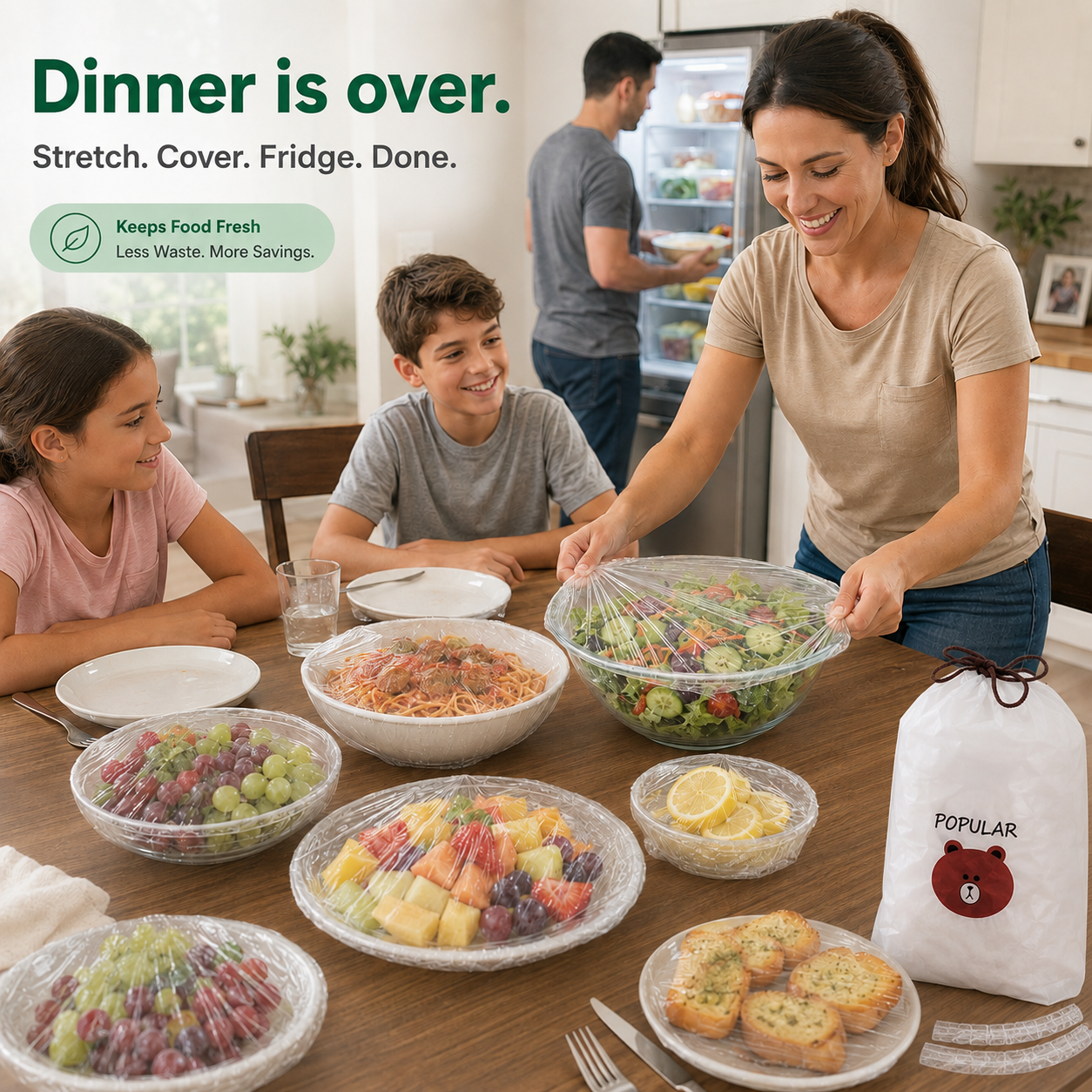 ⏳LAST DAY SALE 50% OFF!!🔥Hazels® Disposable Stretch Food Covers for Bowls & Plates