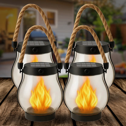⭐America 250th Anniversary Sale⭐ - Kaliiqo™ Flickering Flame Solar Lantern Outdoor Lights