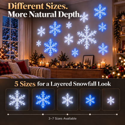 LED Snowflake Wall Set