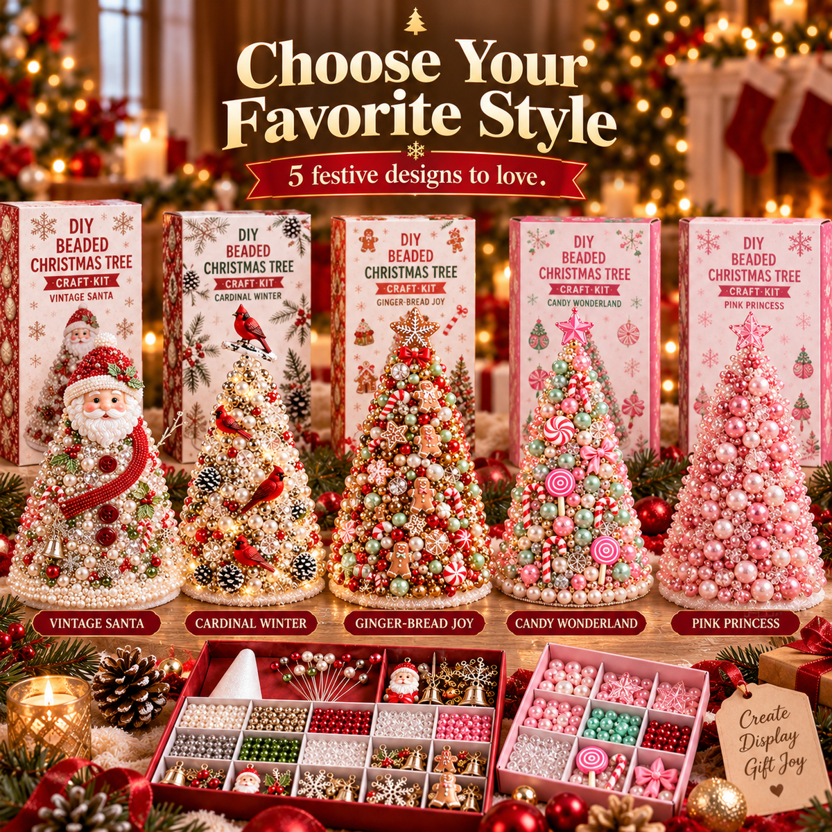 ✨ Last Day — 70% OFF ✨🎄 DIY Beaded Christmas Tree Craft Kit