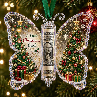 🔥Each$5.99🔥—🦋💵 3D Embossed Butterfly Christmas Cash Gift Ornament – Holiday Money Holder Keepsake 🎄✨