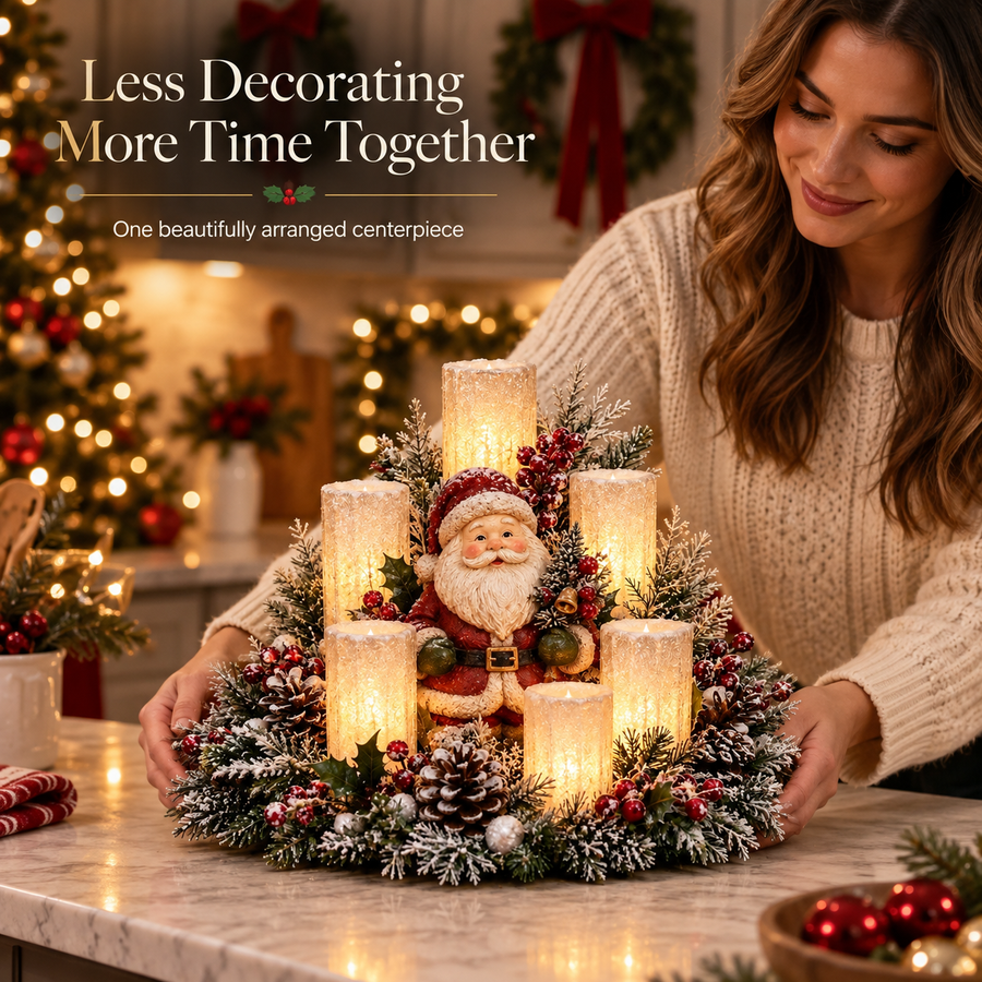 Christmas lighted centerpiece product image, not a customer photo