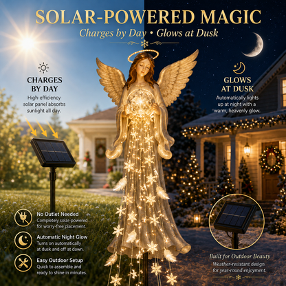 👼✨ ✨Up to 67%  OFF Solar Angel Blessing Fountain – Cascading Christmas Garden Light