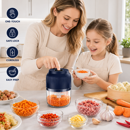 ⚡ Cordless Mini Food Chopper – Chop, Mince & Blend in Seconds