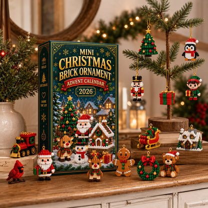 ⏳ Last day to save 49% – 🎄 24-Day Mini Christmas Ornament Advent Calendar | 24 unique festive ornament designs with hanging loops—perfect for decorating Christmas trees, wreaths, and holiday displays 🧱