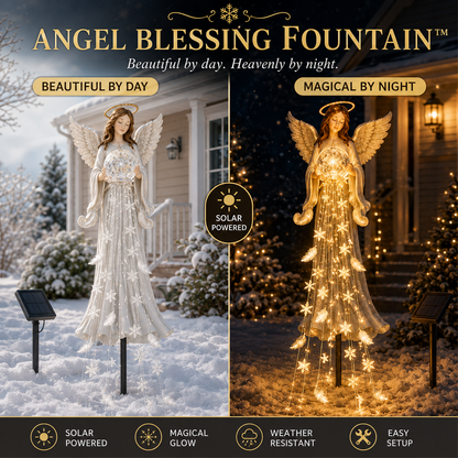 👼✨ ✨Up to 67%  OFF Solar Angel Blessing Fountain – Cascading Christmas Garden Light