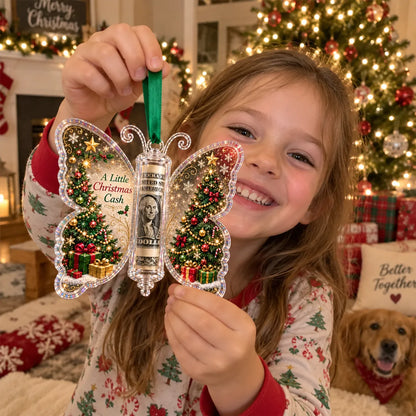 🔥Each$5.99🔥—🦋💵 3D Embossed Butterfly Christmas Cash Gift Ornament – Holiday Money Holder Keepsake 🎄✨