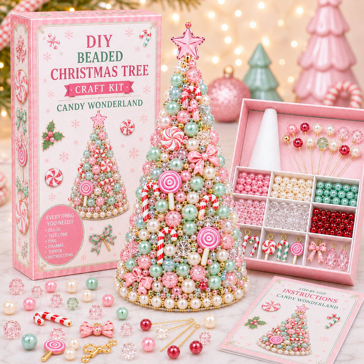 ✨ Last Day — 70% OFF ✨🎄 DIY Beaded Christmas Tree Craft Kit