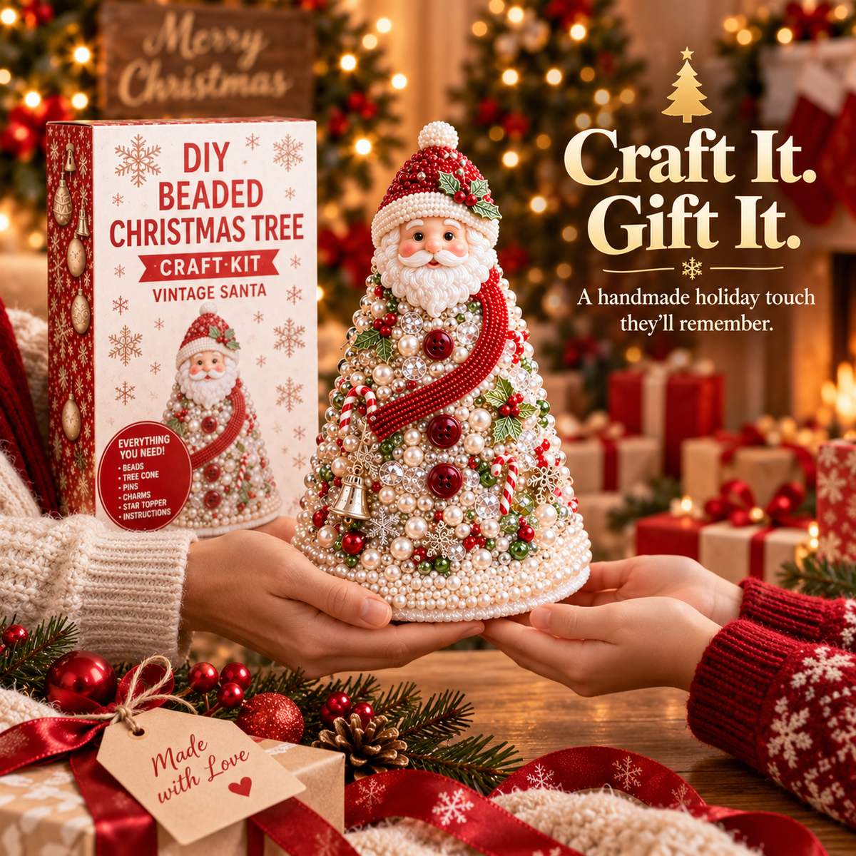 ✨ Last Day — 70% OFF ✨🎄 DIY Beaded Christmas Tree Craft Kit