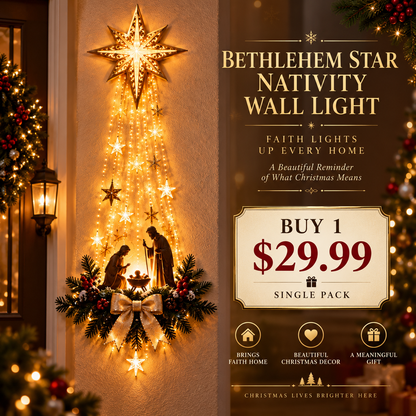 ✨ Last Day — 49% OFF ✨ 🎄✝️ Bethlehem Star Nativity Wall Light — A Beautiful Symbol of Faith