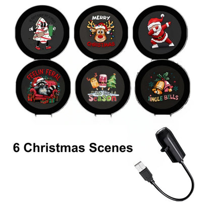 Plug-&-Play HD Christmas Projector – 6 or 10 Festive Scenes – IndsyWest