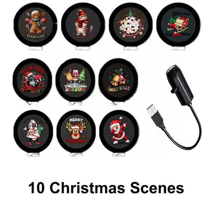 Plug-&-Play HD Christmas Projector – 6 or 10 Festive Scenes – IndsyWest