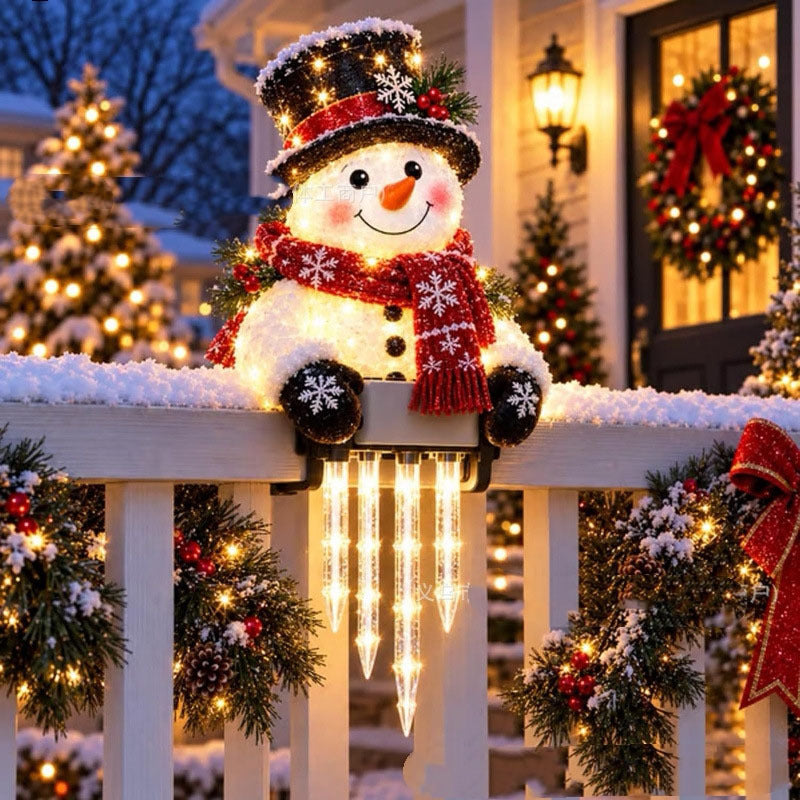 🔥 Today 49% OFF - WinterGlow Snowman Icicle Light Decor