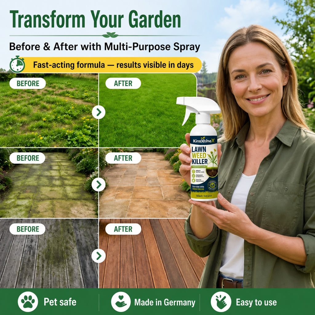 🔥 [Fall Yard Refresh] Easy & Stress-Free Domestic Weed Killer Spray | Fast-Acting Root Remover for Garden & Patio