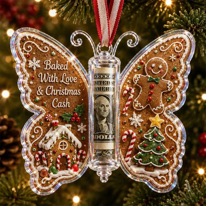 🔥Each$5.99🔥—🦋💵 3D Embossed Butterfly Christmas Cash Gift Ornament – Holiday Money Holder Keepsake 🎄✨