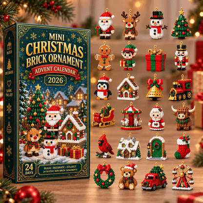 ⏳ Last day to save 49% – 🎄 24-Day Mini Christmas Ornament Advent Calendar | 24 unique festive ornament designs with hanging loops—perfect for decorating Christmas trees, wreaths, and holiday displays 🧱