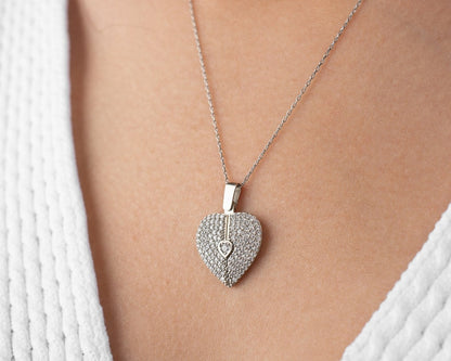 Piper Personalized Angel Wings Heart Necklace