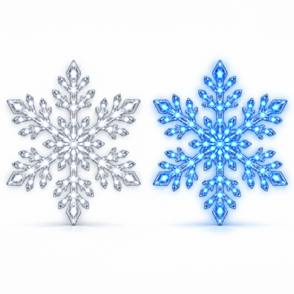 LED Snowflake Wall Set