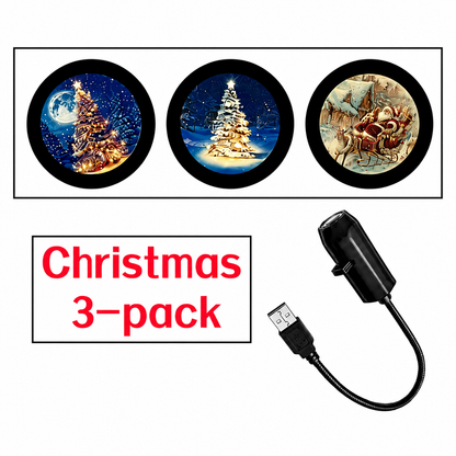 Plug-&-Play HD Christmas Projector – 6 or 10 Festive Scenes – IndsyWest
