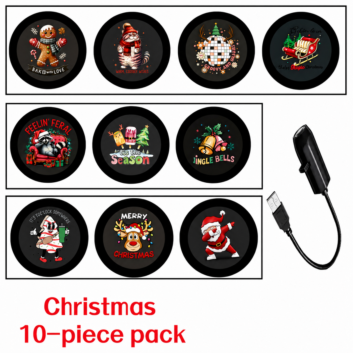 Plug-&-Play HD Christmas Projector – 6 or 10 Festive Scenes – IndsyWest