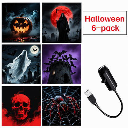 Plug-&-Play HD Christmas Projector – 6 or 10 Festive Scenes – IndsyWest